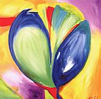 Tulips Canvas Paintings - Riotous Tulips I